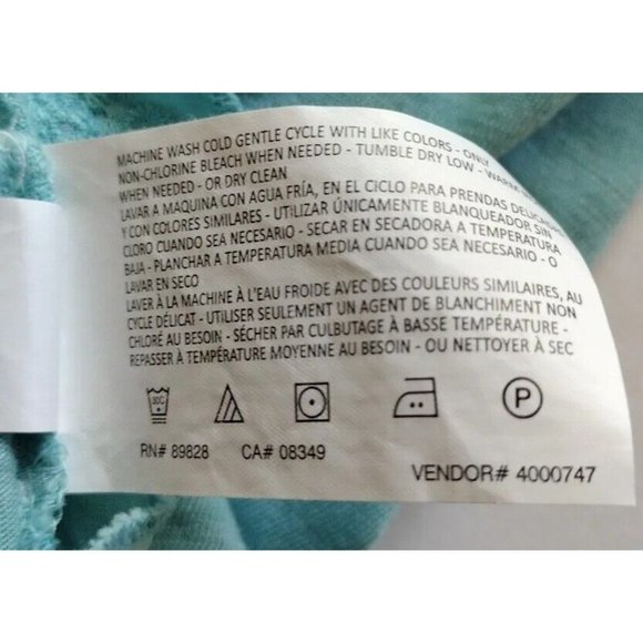 Gloria Vanderbilt Top Womens Medium Dual Sided Tab Sleeves Embroidered Hem - Picture 8 of 13